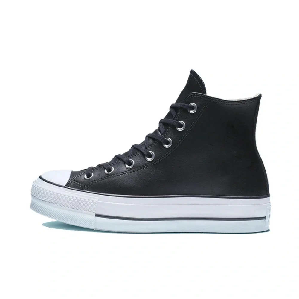 Converse All Star Chuck Taylor All Star Platform Clean Leather High Top - Picture 1 of 5